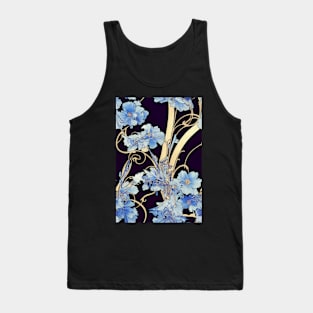 Blue Floral pattern, for all those who love flowers #77 Tank Top